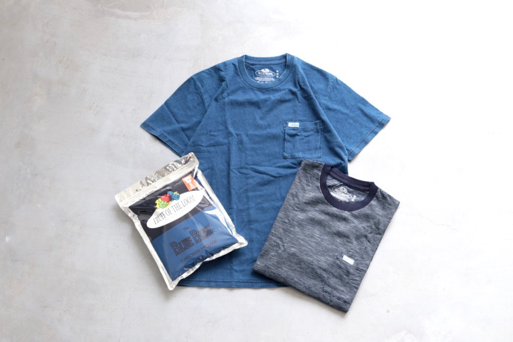 定休日、夜のブログは色んなパックTシャツをご紹介。〜BLUE BLUE